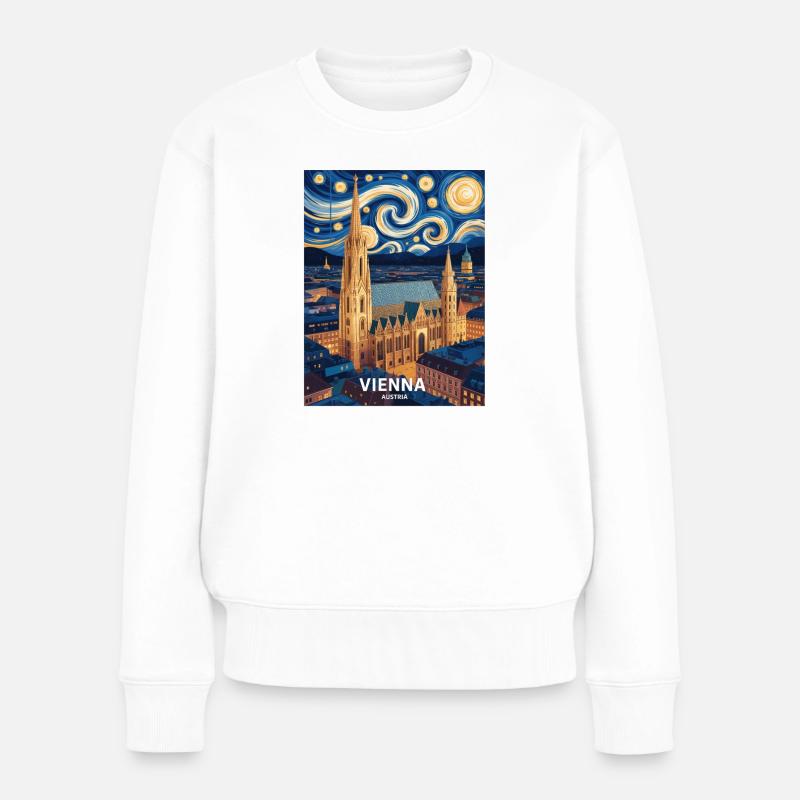 Wien - Frauen Premium Bio Pullover - Weiß