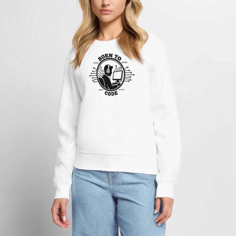 Programmierer, der zum Programmieren geboren wurde Programmierer Frauen Premium Bio Pullover