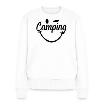 Camping Smile - Women's Premium Organic Jumper - white - Front - Julia (174cm)