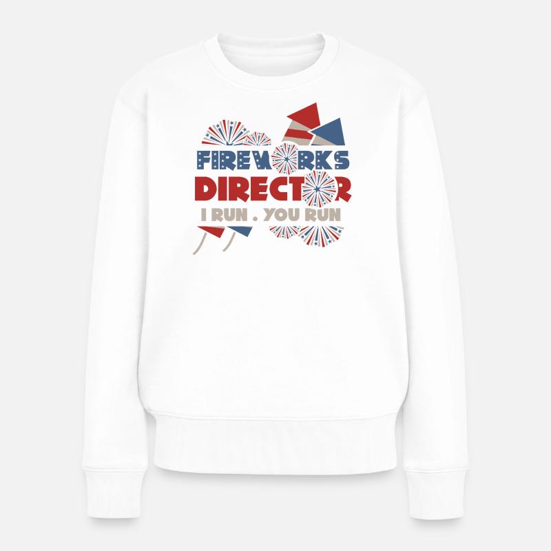 Directeur de feux d’artifice – Je cours, tu cours - Pull Premium bio Femme - blanc