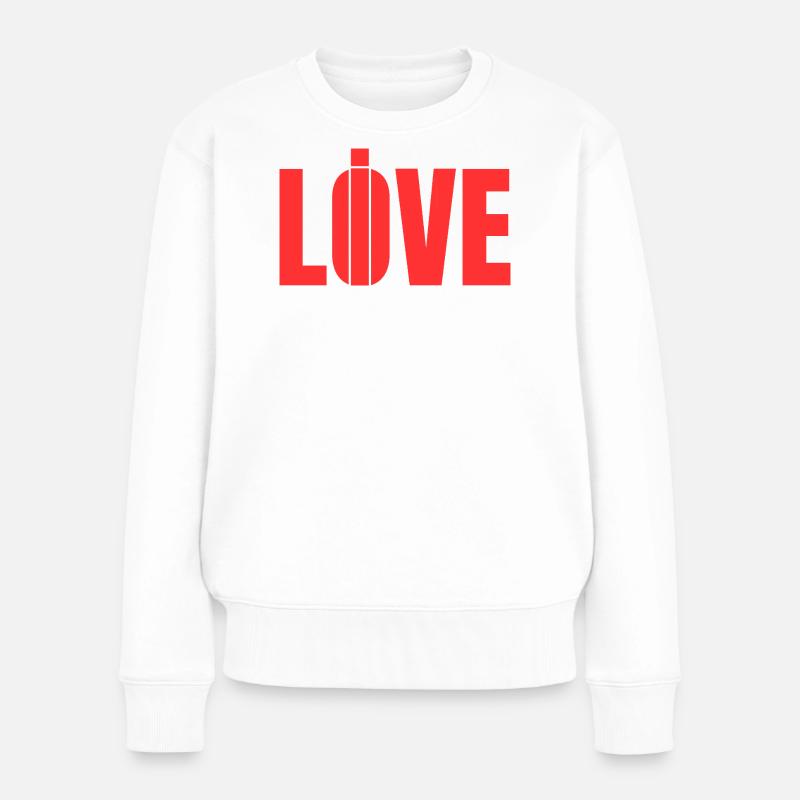 Leben oder lieben - Frauen Premium Bio Pullover - Weiß