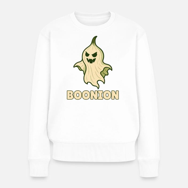 Monstre végétal drôle – Halloween Fun - Pull Premium bio Femme - blanc