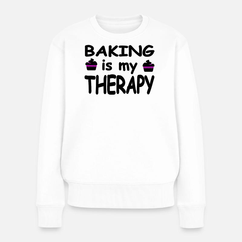 Backen - Frauen Premium Bio Pullover - Weiß