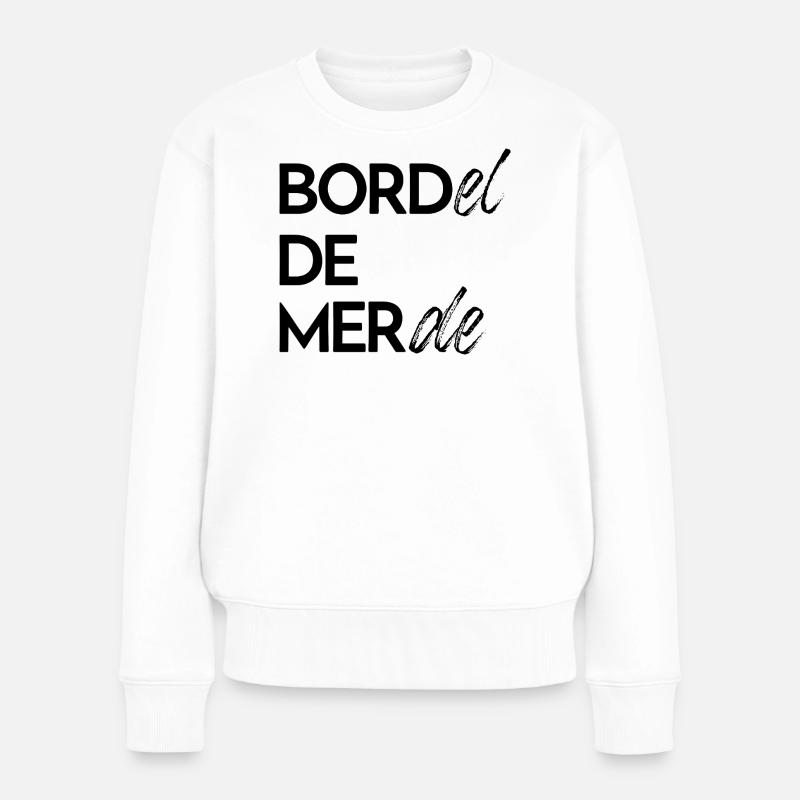 Schreckliche Hölle - Frauen Premium Bio Pullover - Weiß