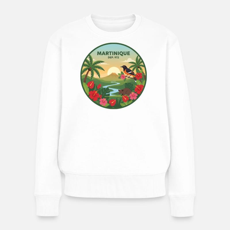 Martinique 972 - Frauen Premium Bio Pullover - Weiß