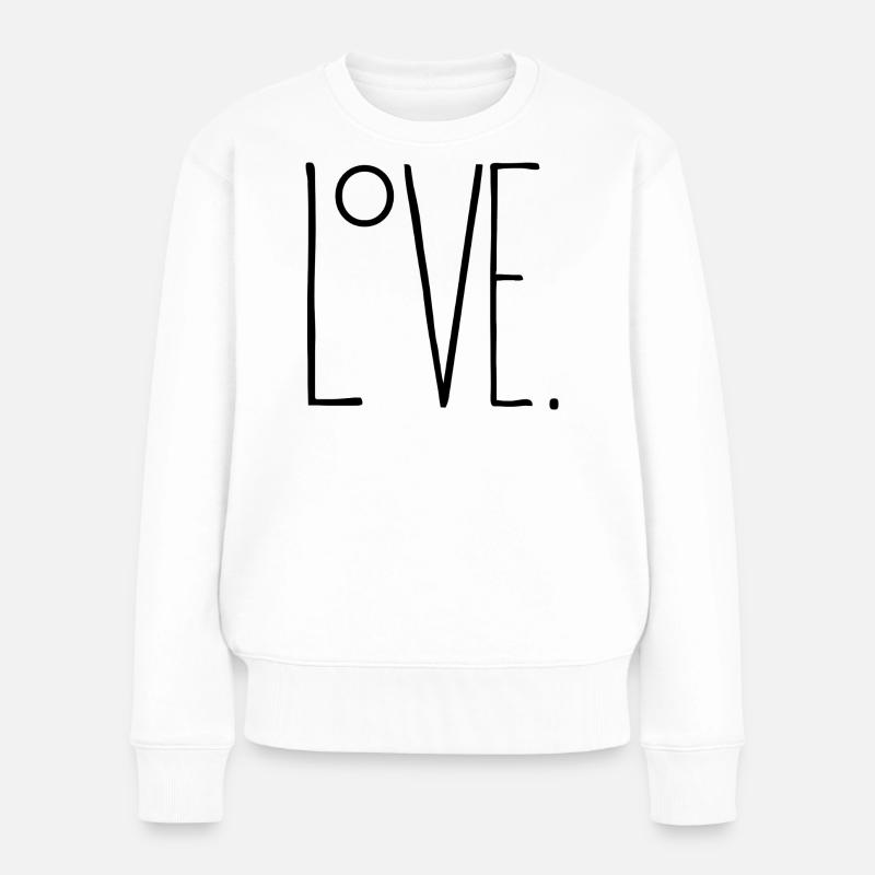 amour - Pull Premium bio Femme - blanc
