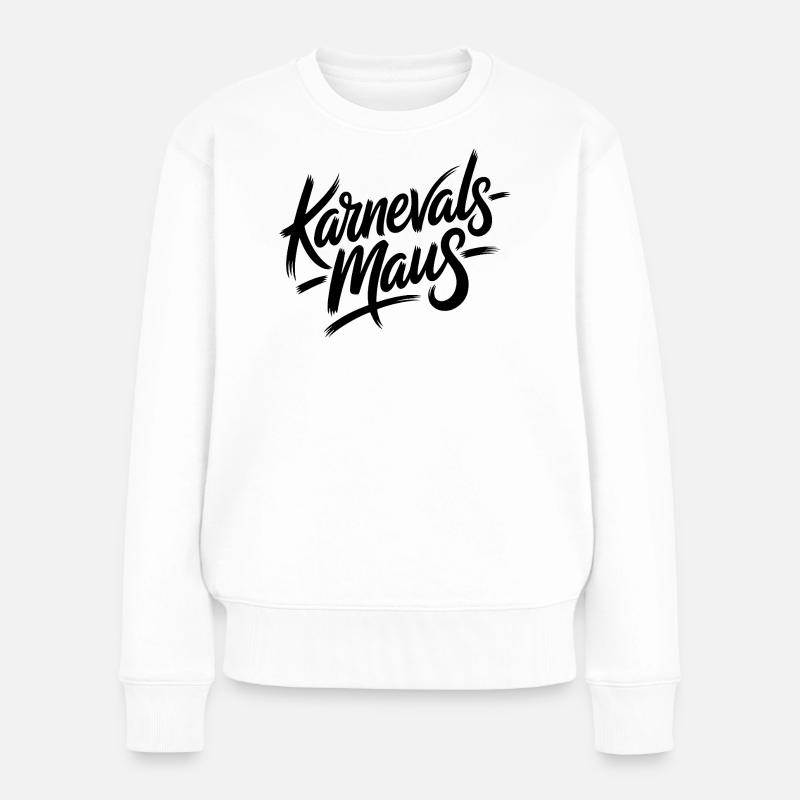 Karnevalsmaus Karneval Köln Kölner Karnevals Maus - Frauen Premium Bio Pullover - Weiß