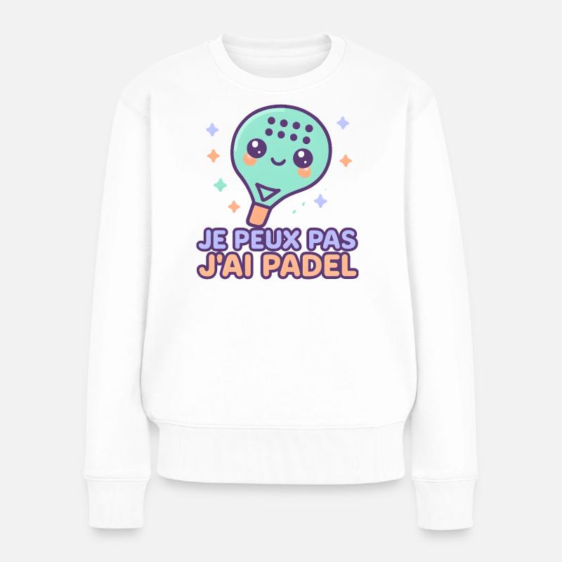 Je peux pas j'ai padel - Pull Premium bio Femme - blanc