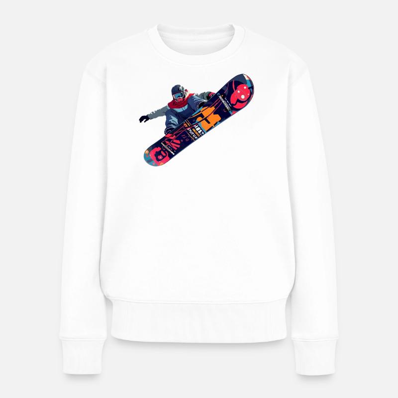planche à neige - Pull Premium bio Femme - blanc