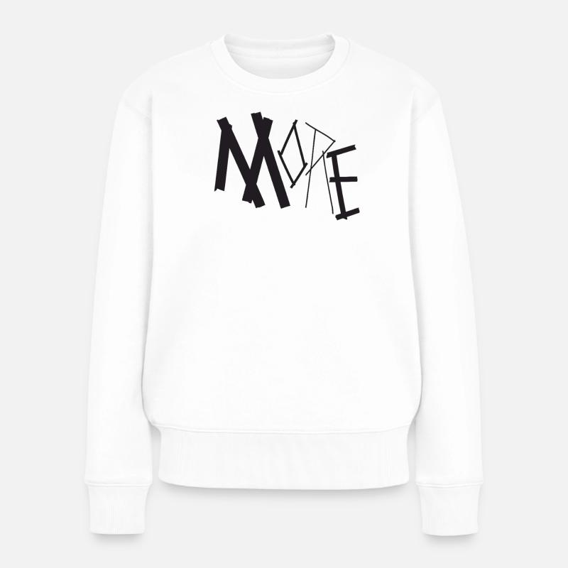 MORE - Frauen Premium Bio Pullover - Weiß