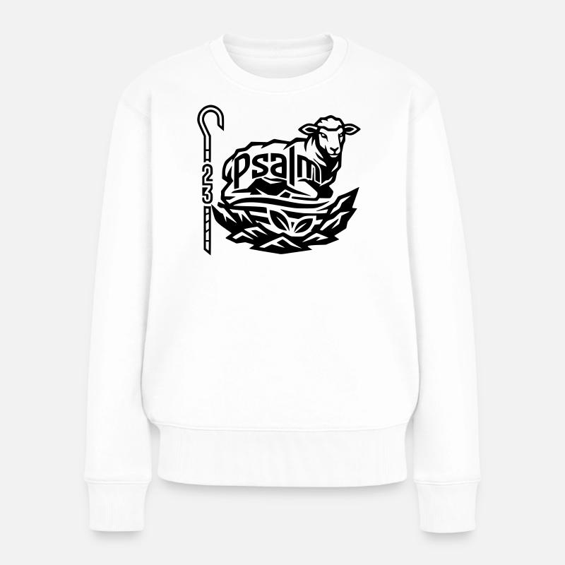 Psalm23 - Frauen Premium Bio Pullover - Weiß