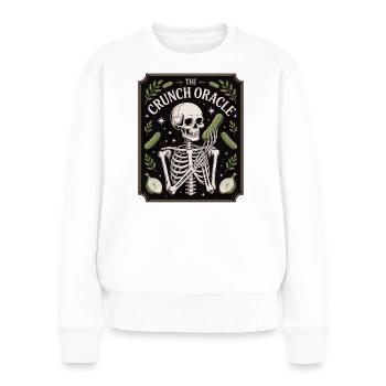 The Crunch Oracle Skeleton And Cucumbers Humor - Women's Premium Organic Jumper - white - Front - Julia (174cm)