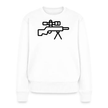 sniper - Women's Premium Organic Jumper - white - Front - Julia (174cm)