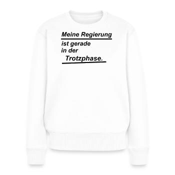 phase de défi - Pull Premium bio Femme - blanc - Devant - Julia (174cm)