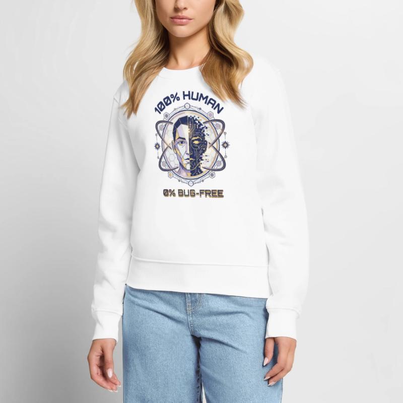 Human Glitch Code Women's Premium Organic Jumper