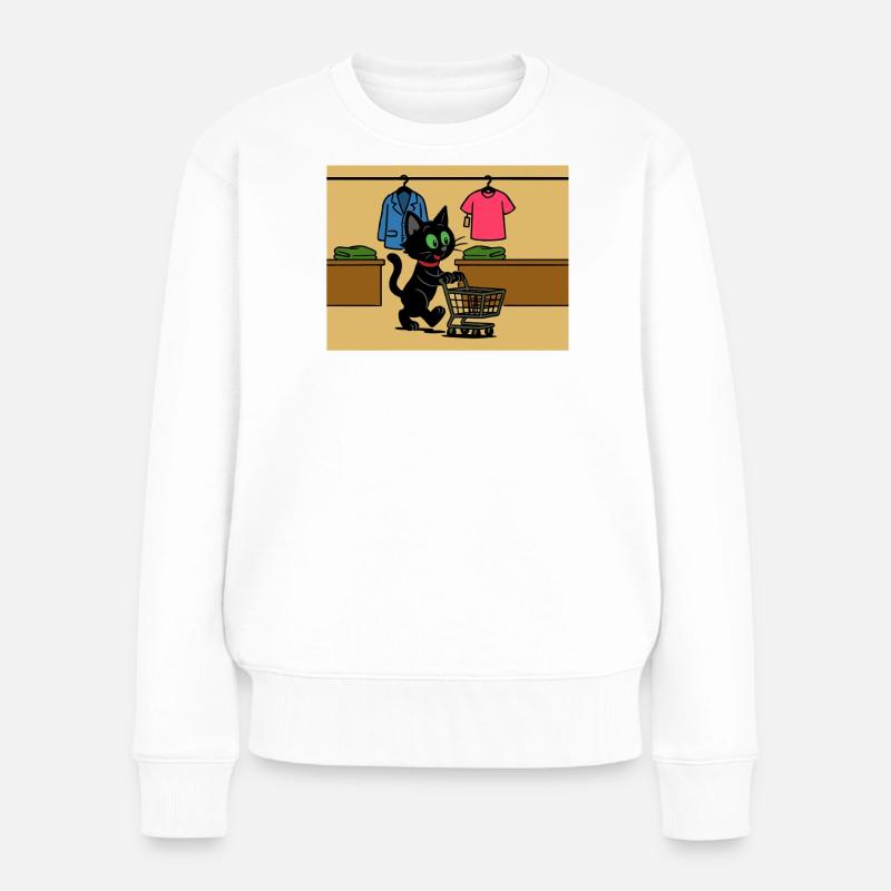 Meeko-Einkaufen - Frauen Premium Bio Pullover - Weiß