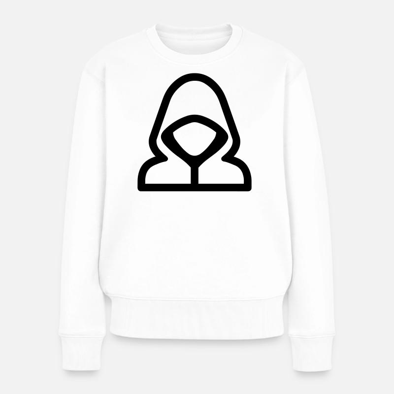 Hacker - Frauen Premium Bio Pullover - Weiß