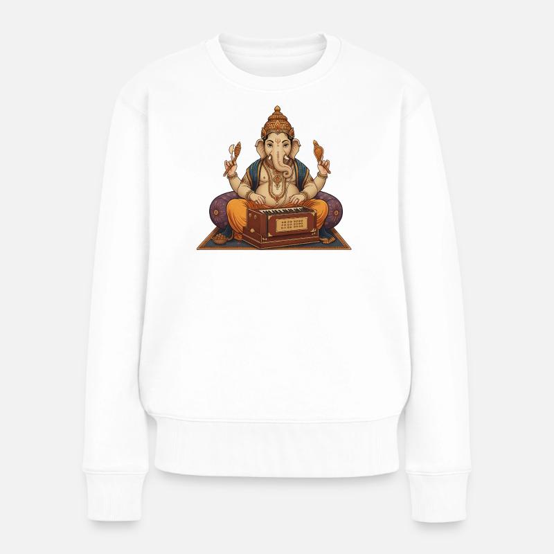 Art de l’harmonium Ganesha - Pull Premium bio Femme - blanc
