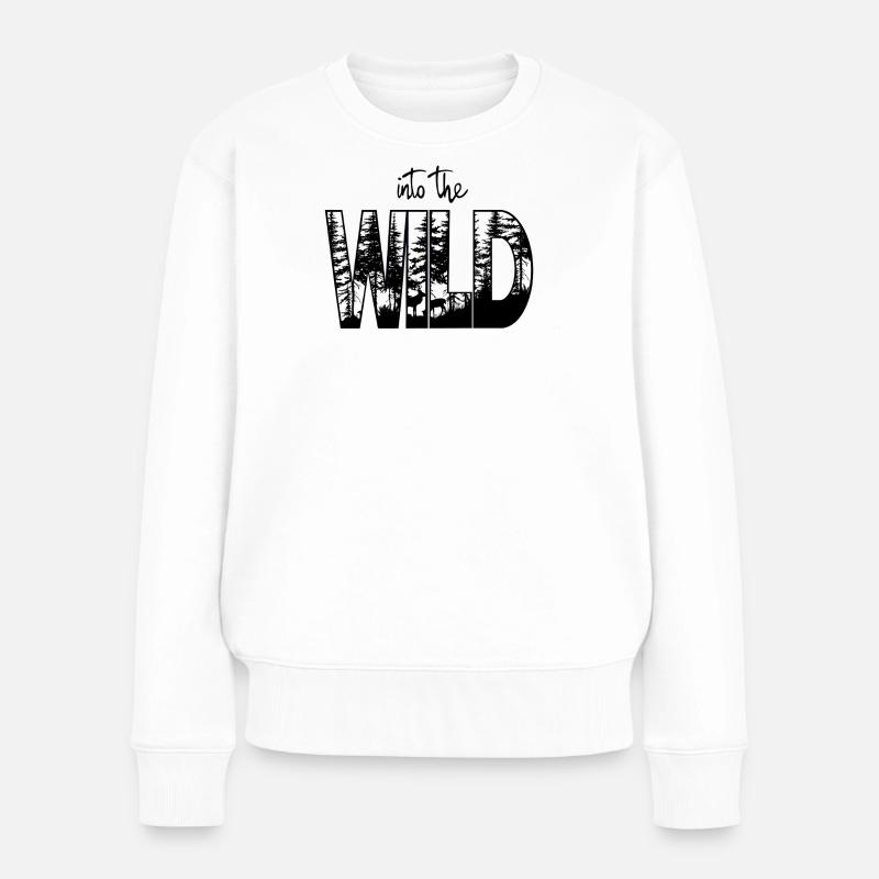 into the WILD - Frauen Premium Bio Pullover - Weiß