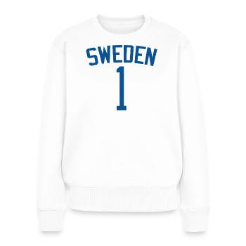 Sweden 1 – Sports Design - Women's Premium Organic Jumper - white - Front - Julia (174cm)