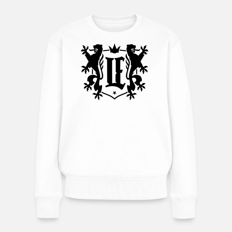 Leipzig LE City King Emblem - Frauen Premium Bio Pullover - Weiß