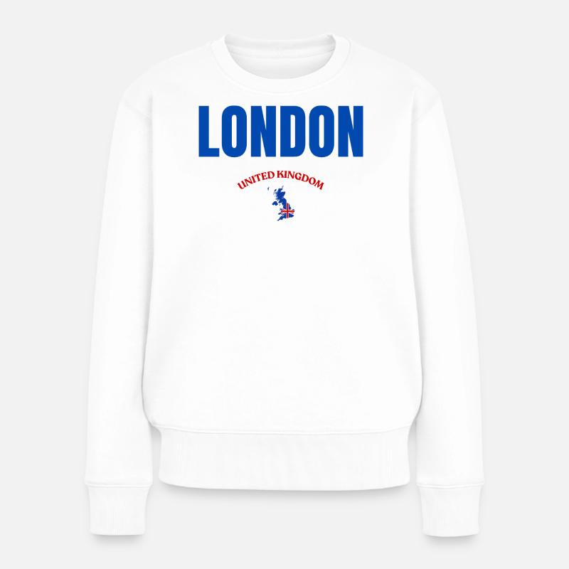 Londres – Royaume-Uni Design urbain - Pull Premium bio Femme - blanc