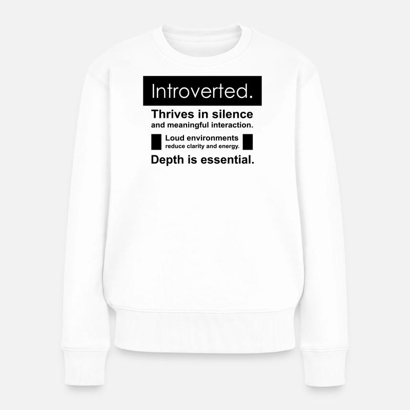 Introverti - Pull Premium bio Femme - blanc