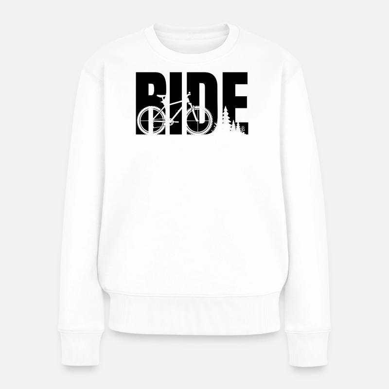 Ride Nature - Frauen Premium Bio Pullover - Weiß