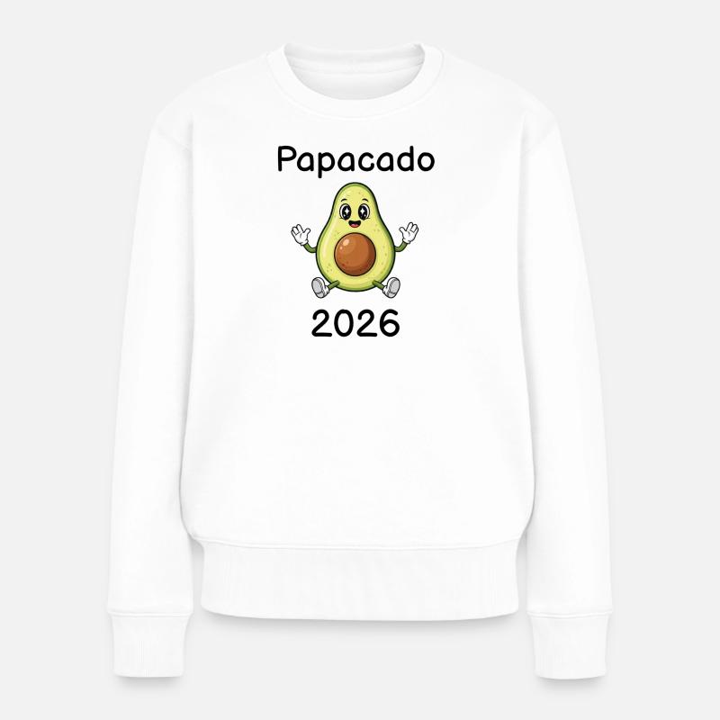 Papacado 2026 – Papa avocat enceinte - Pull Premium bio Femme - blanc