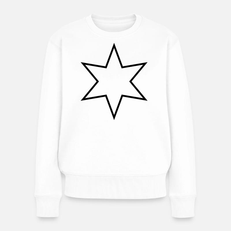 Six-pointed star - six-pointed star - Women's Premium Organic Jumper - white