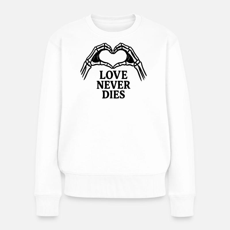 L'amour ne meurt jamais - Pull Premium bio Femme - blanc