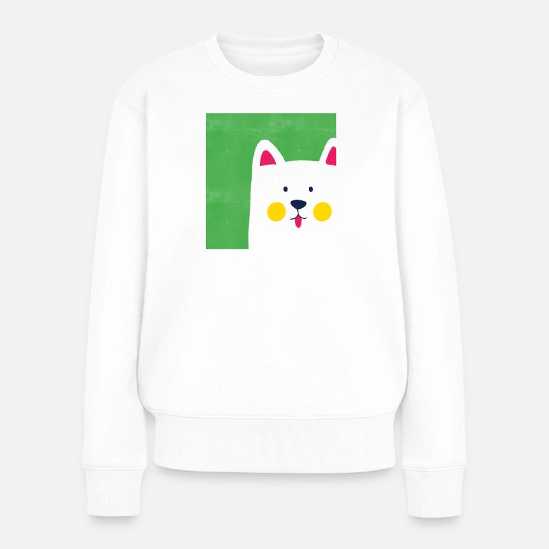 Hundefreund - Frauen Premium Bio Pullover - Weiß