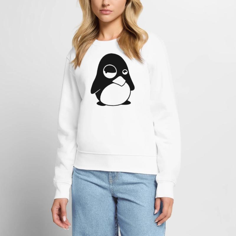 Grumpy Tux – Funny Linux Penguin for Nerds Women's Premium Organic Jumper