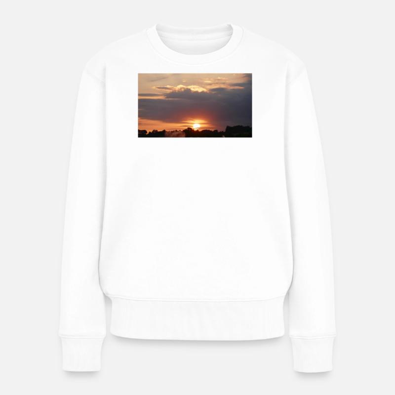 Ein schöner Sonnenuntergang - Frauen Premium Bio Pullover - Weiß
