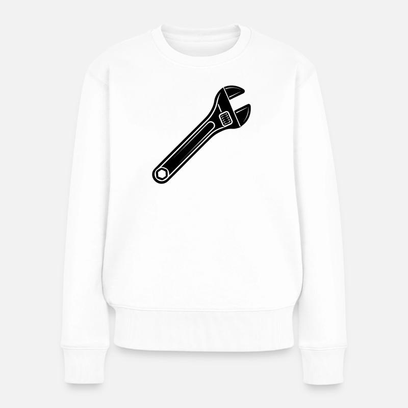 Clé à molette réglable - Pull Premium bio Femme - blanc