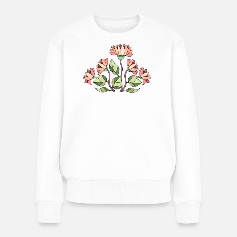 Fleur - Pull Premium bio Femme - blanc