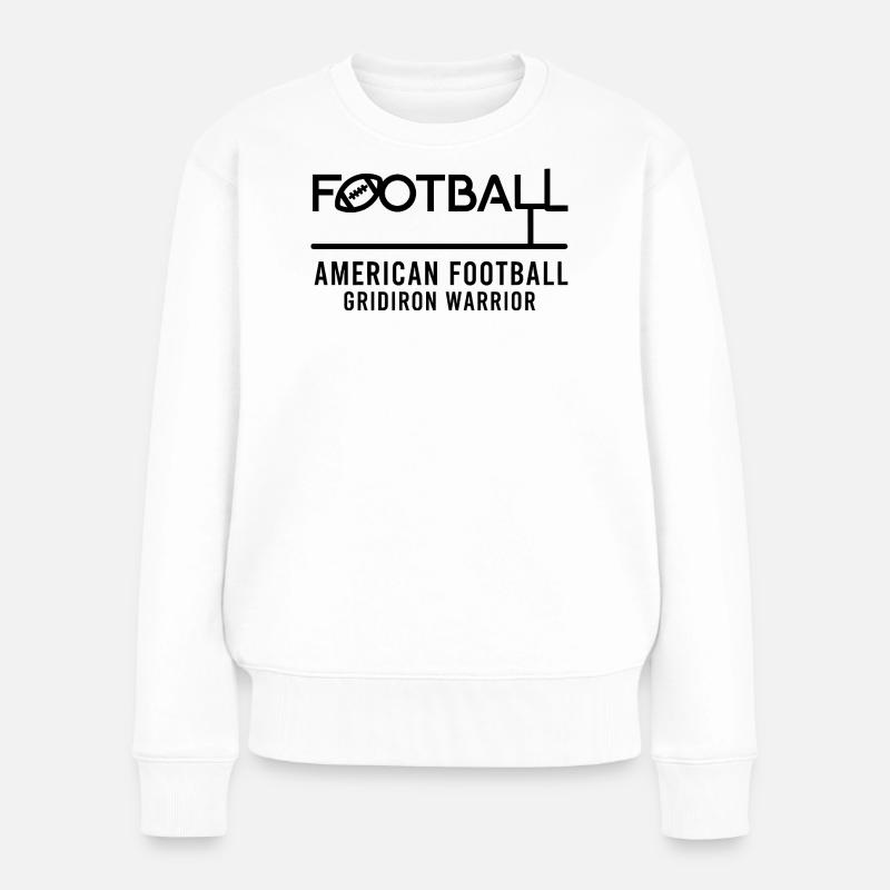 American Football Gridiron Warrior Design - Frauen Premium Bio Pullover - Weiß