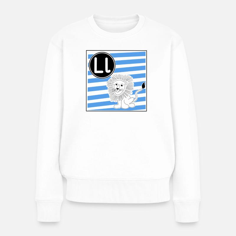 L pour Lion - Pull Premium bio Femme - blanc