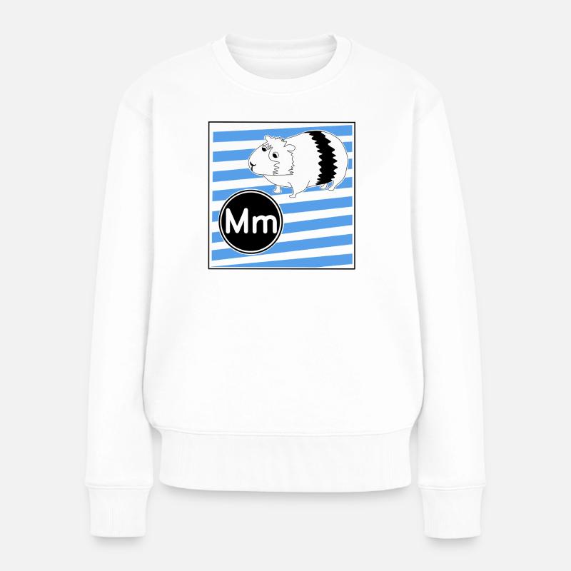 M pour cochon d’Inde - Pull Premium bio Femme - blanc