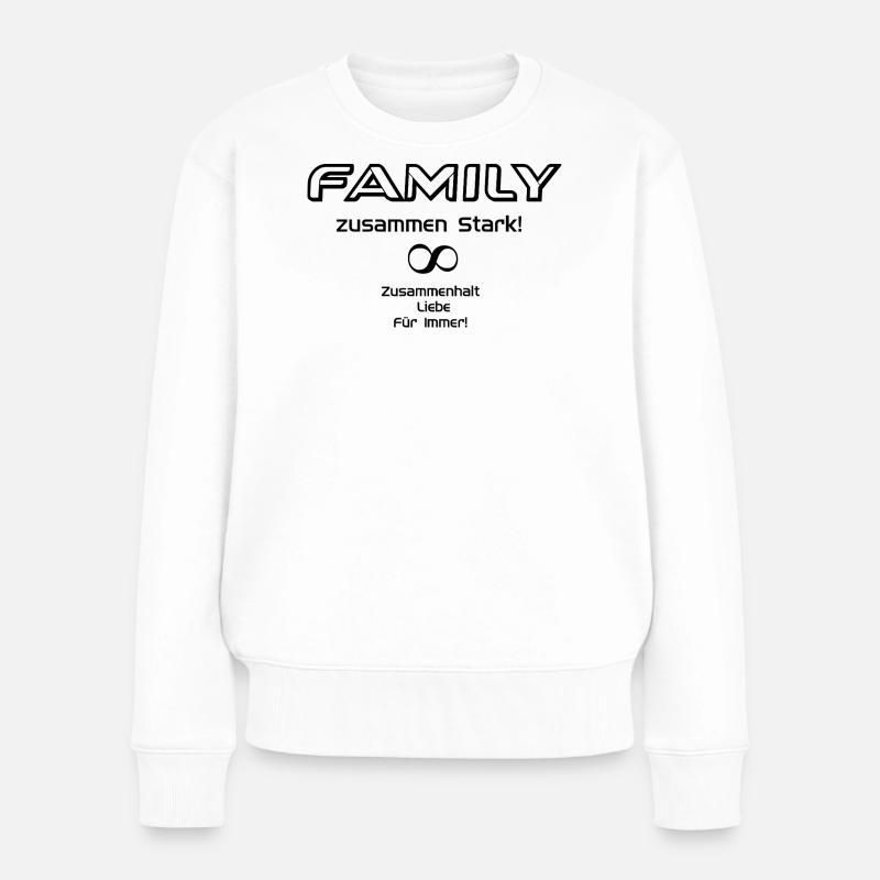 Familien-Power Unendlich! - Frauen Premium Bio Pullover - Weiß