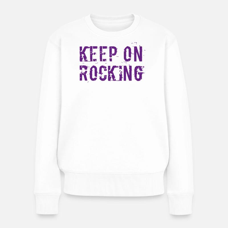 Continue de rocker - Pull Premium bio Femme - blanc