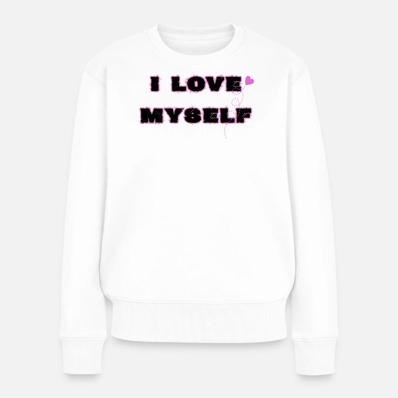 L’amour de soi, je m’aime moi-même - Pull Premium bio Femme - blanc