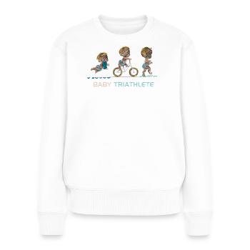 Small Outdoor Triathlete - Women's Premium Organic Jumper - white - Front - Julia (174cm)