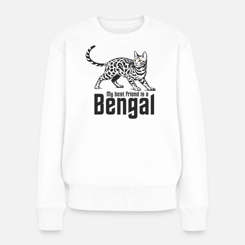 Bengal « Meilleur ami » - Pull Premium bio Femme - blanc