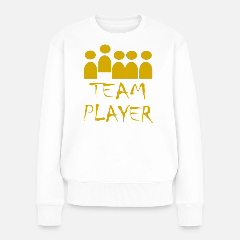 Silhouette des joueurs d’équipe - Pull Premium bio Femme - blanc