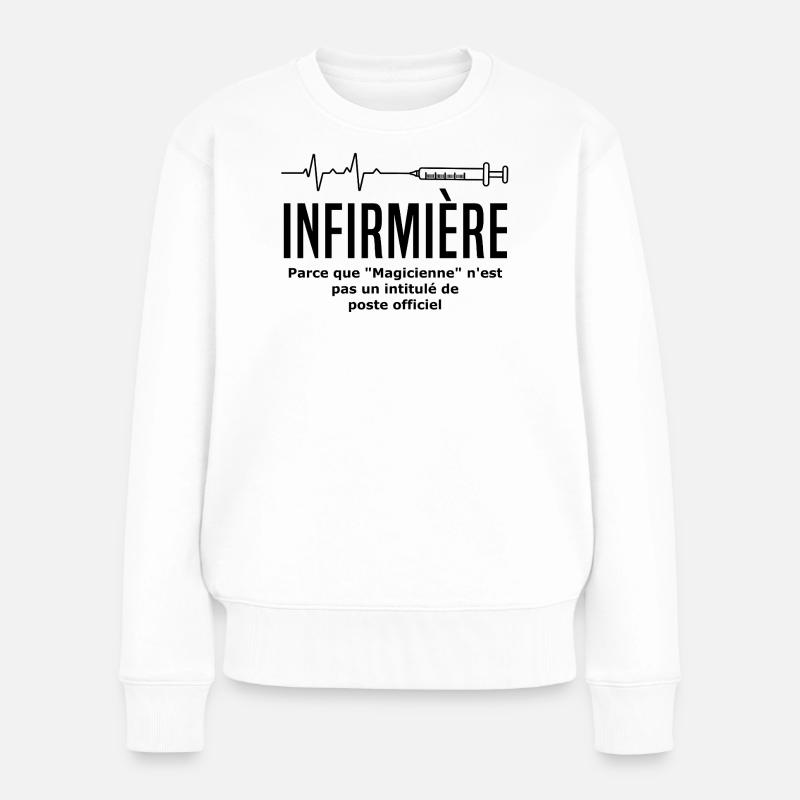 Krankenschwester - Frauen Premium Bio Pullover - Weiß