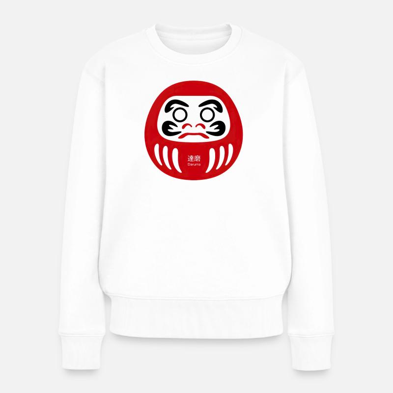 Daruma Focus - Pull Premium bio Femme - blanc