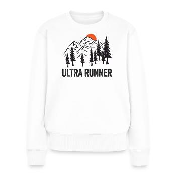 Ultra-Läufer - Frauen Premium Bio Pullover - Weiß - Vorne - Julia (174cm)