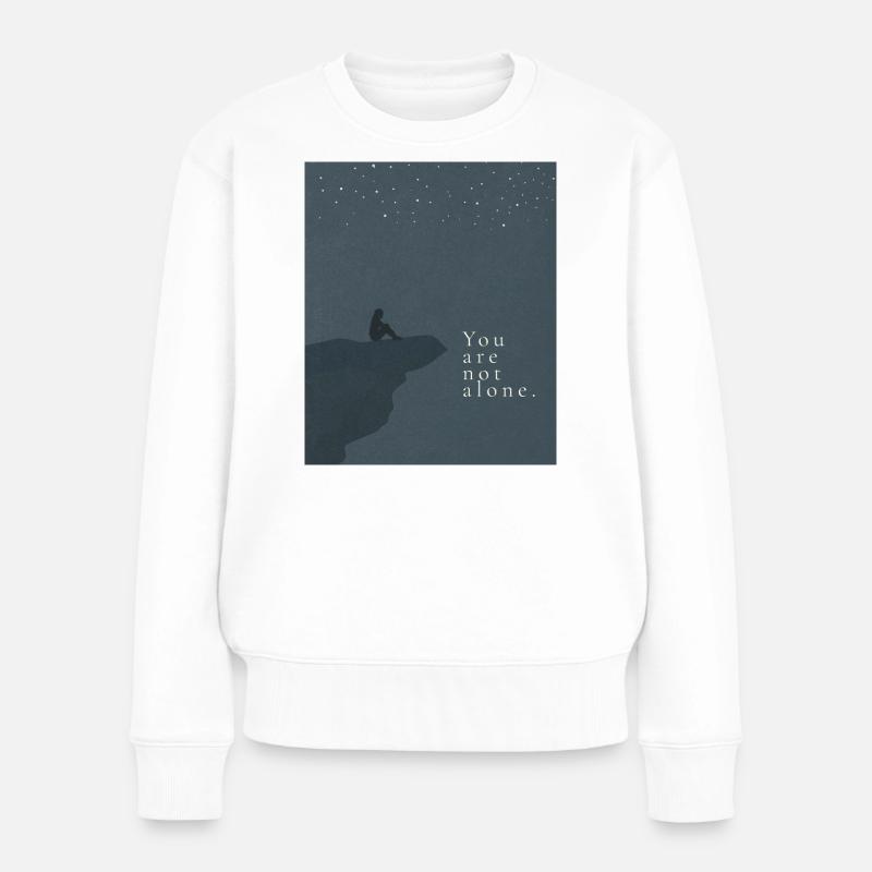 You are not alone - Frauen Premium Bio Pullover - Weiß