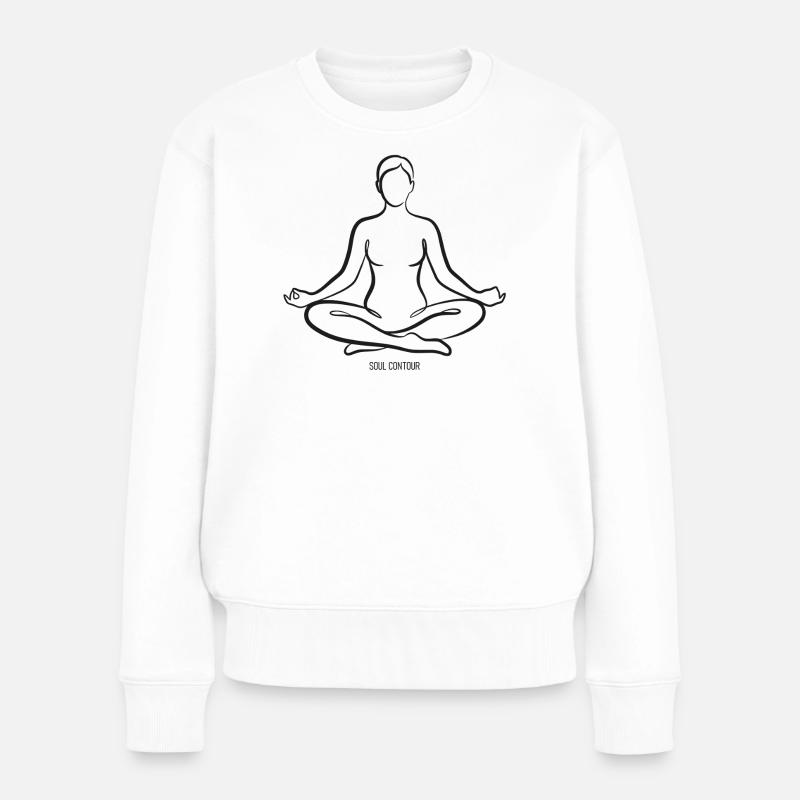 SOUL CONTOUR - Sukhasana - Frauen Premium Bio Pullover - Weiß